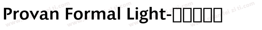 Provan Formal Light字体转换